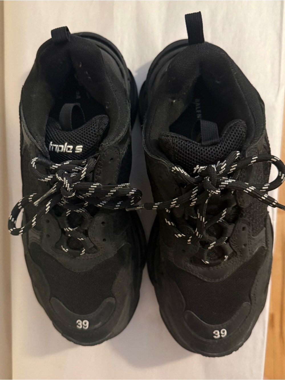 Balenciaga Black Triple S Style Chunky Sneakers Size FR/EUR 39 $1,190 - Picture 2 of 13